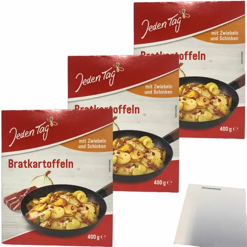 Jeden Tag Bratkartoffeln mit Schinken und Zwiebeln 3er Pack 3x400g Packung usy