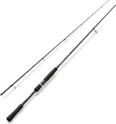 Hearty Rise 842 H Black Force - Hochwertige Spinnrute 2,56m - Angelrute für Raubfische wie Hecht und Zander, leicht mit nur 165g, ideal für Süßwasserfischen und einfach zu transportieren mit 130 cm Länge.