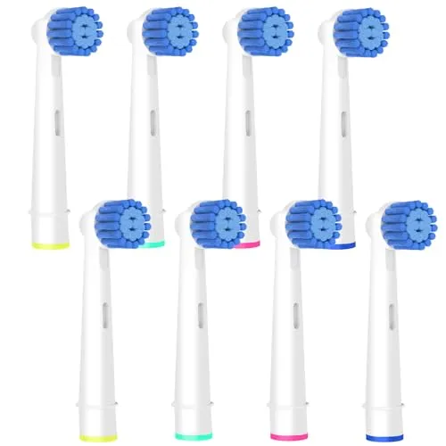 Sensitive Gum Care Ersatzbürstenköpfe kompatibel mit Oral b Braun Elektrische Zahnbürste Weiche Borsten für überlegene und sanfte Reinigung
