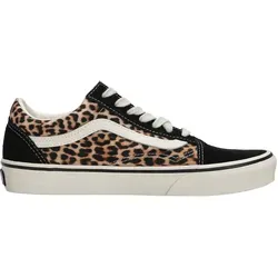 Vans Old Skool - Damen Sneaker (schwarz/leopard, 38,5) - Der Vans Old Skool Damen Sneaker kombiniert urbanen Style mit einem Hauch von Wildheit. Mit seinem auffälligen Leopardenmuster und dem leichten Design ist er perfekt für den Alltag und bietet hohen Tragekomfort.