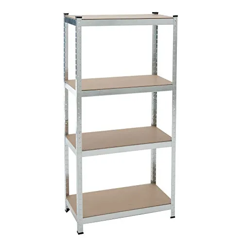 ESTEXO Steckregal Lagerregal 21 Modelle wählbar Schwerlastregal Regal Kellerregal Werkstattregal Werkbank Garagenregal (Verzinkt / 160x80x40cm / 320kg)