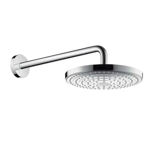 hansgrohe Raindance Select S Kopfbrause 240mm - Heizung & Sanitär - 2-Strahlkopfbrause mit verstellbarem Winkel für individuelles Duscherlebnis, 17 l/min Durchfluss und einfache Reinigung durch abnehmbare Strahlscheibe.