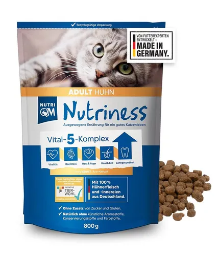 NutriQM Katzentrockenfutter Nutriness Adult Huhn