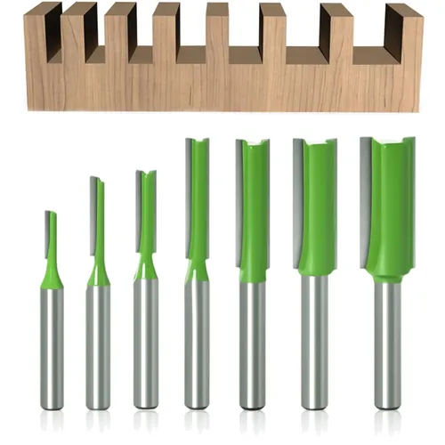 Stück Holzfräser Satz Hartmetall Schaft 6mm Gerade Fräser Holzarbeiten 7