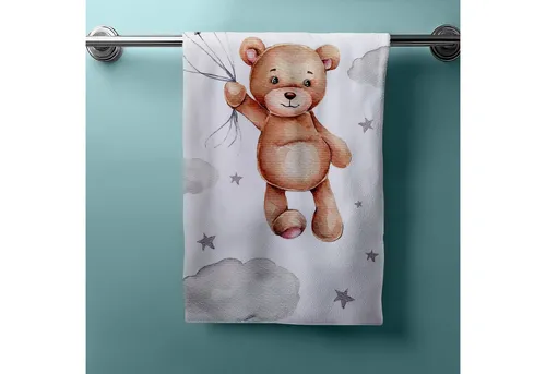 Jerry Fabrics Handtücher Duschtuch Strandtuch Badetuch Teddy mit Ballon 70 x 140 cm, (1 Duschtuch, 1-St), Langlebig