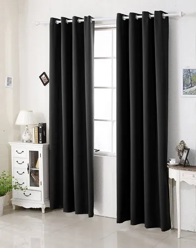 WOLTU Verdunklungsvorhang mit Ösen, Anthrazit - Schiebevorhang für effektiven Licht- und Hitzeschutz, blickdicht und energiesparend, ideal für ein angenehmes Raumklima in Wohnzimmer und Schlafzimmer.