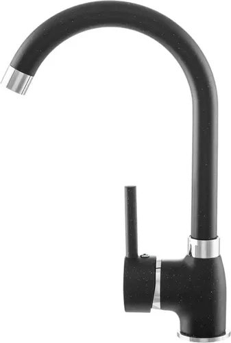 Faizee Möbel Granitspüle 76x44 Schwarz - Beidseitig montierbare Küchenspüle aus hochwertigem Granit, inklusive Siphon-Set und Abtropfgitter – ideal für moderne Küchen.