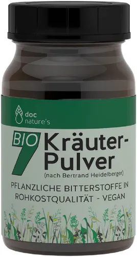 Produktbild BIO Sieben Kräuter-Pulver 75g, Braunglas B. Heidelberger MHD 6/2026 G & L doc