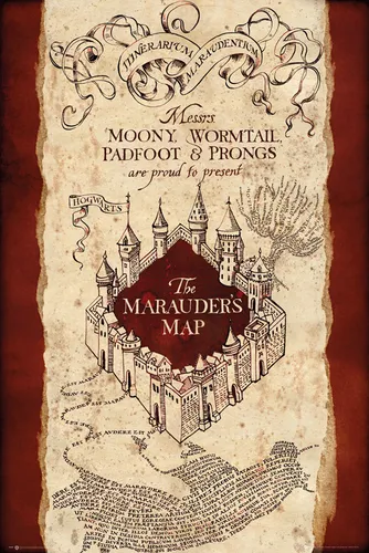 Poster HARRY POTTER - Maurauders Map ca60x90cm NEU 58787