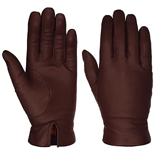 Caridei Classic Fingerhandschuhe Nappaleder Made in Italy Damen Herbst Winter bordeaux 7 1/2 HS