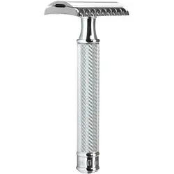 MÜHLE Rasierhobel R41 - Offener Kamm mit Metallgriff - Nassrasierer mit offenem Kamm für präzise Rasur, ideal für starke Bartwüchse. Langlebiger Metallgriff mit verchromten Akzenten sorgt für besten Halt und Stil.