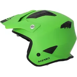 Acerbis Aria Solid Jethelm - Matt Neon-Grün/Schwarz - S - Motorradhelm mit thermoplastischer Schale, integrierter Sonnenblende und hypoallergenem Innenmaterial für optimalen Tragekomfort und Sicherheit.