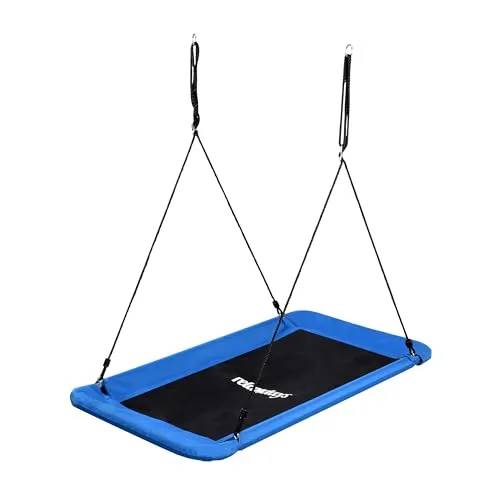 Relaxdays Nestschaukel, eckig, 150 kg, für Kinder & Erwachsene - Große eckige Nestschaukel für Garten und Terrasse – ideal für mehrere Personen. Verstellbare Seile ermöglichen einfachen Aufbau in der gewünschten Höhe. Komfortable gepolsterte Sitzfläche für entspannte Stunden im Freien.