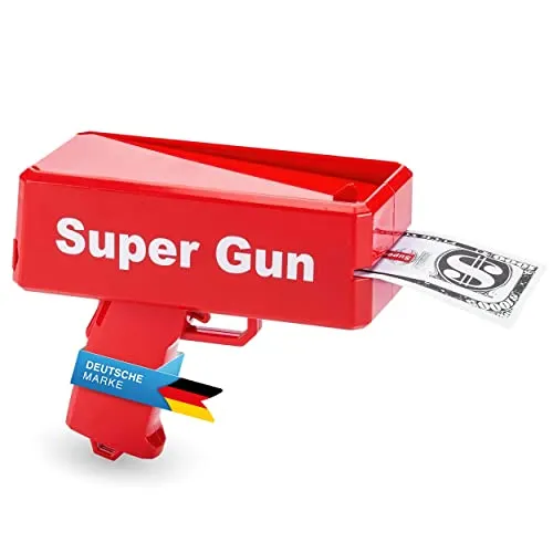 Produktbild Super Money Gun Spielzeug Geld Pistole Party Revolver verschießt Fake Dollar Banknoten für Supreme Fun