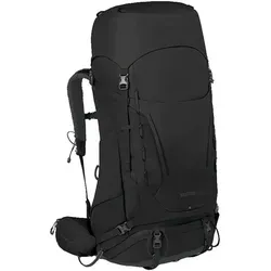 Osprey Kestrel 58 Black L\/XL - Robuster Trekkingrucksack - Rucksack für anspruchsvolle Trails, mit integrierter Regenhülle, Trekkingstock-Befestigung und anpassbarer AirScape Rückenplatte für maximalen Komfort.