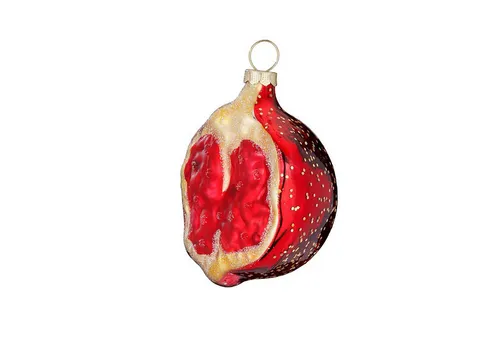 MAGIC by Inge Christbaumschmuck, Christbaumschmuck Granatapfel Figur 6,5cm Glas Rot