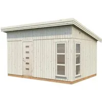 Gartenhaus Palmako Etta 13,6 m² inkl. Fußboden - Gartenhaus mit Pultdach und Fußboden, ideal für die Aufbewahrung und als Rückzugsort im Garten, aus hochwertigem Holz gefertigt.