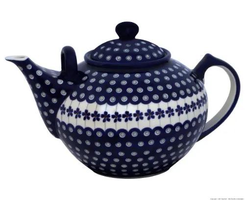 Original Bunzlauer Keramik in blau von Polmedia Polish Pottery