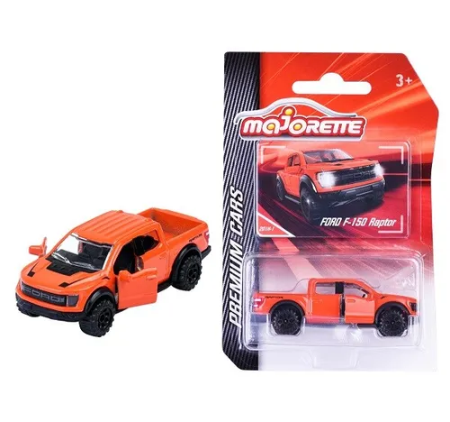 Majorette 212053052Q39 - Premium Cars - Ford F-150 Raptor, orange - Neu