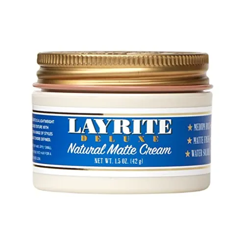 Layrite Natürliche Mattcreme 42g | Mittlerer Halt | Wasserlöslich | Mattes Finish