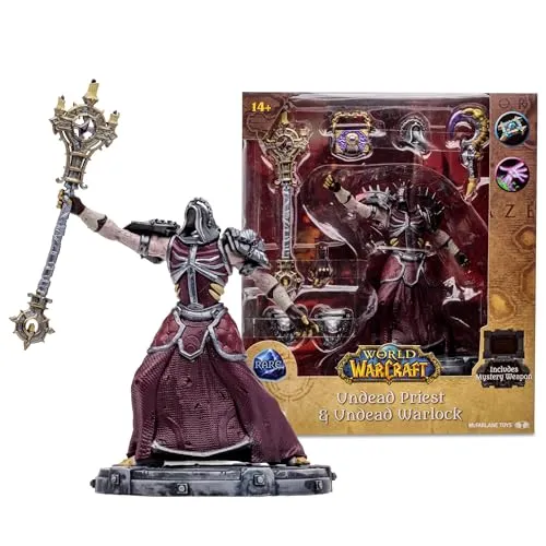 McFarlane Toys - World of Warcraft Undead: Priester/Warlock (selten) 1:12 Maßstab Posierte Figur, Mehrfarbig