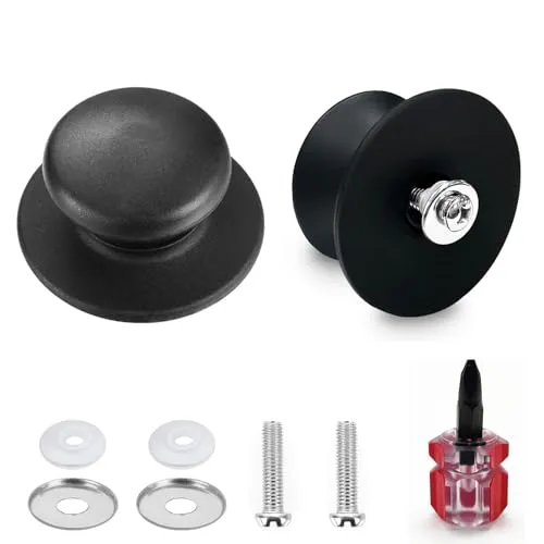Stück Topfdeckelgriff Bakelit Deckel Griffe Deckelgriff Pfannendeckel Knopf Glas Deckel Hitzebeständig Kunststoff Topfdeckel Knöpfe Griff Knauf mit Schrauben für Pfannendeckel mit Loch Geeignet 2