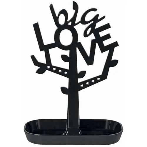 Spirella Sydney Black Schmuckbaum Badaccessoire, Plastik, Schwarz, 35 X 25 cm