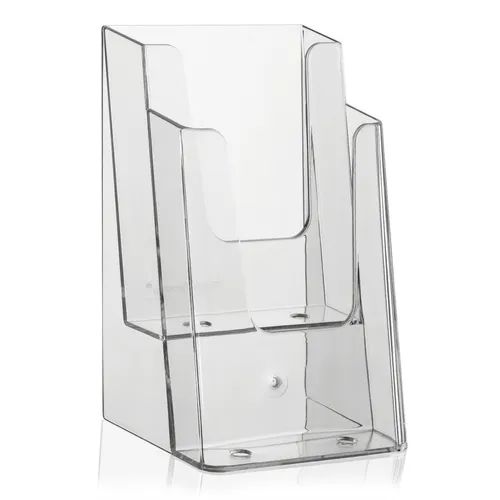 Tischprospektständer / Flyerhalter / Flyerständer DIN lang (DL) A6 mit 2 Etagen