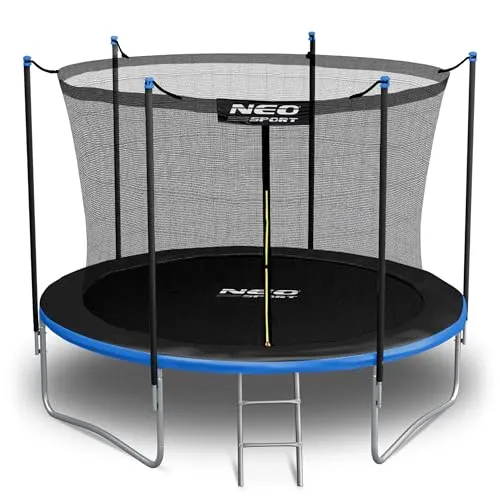 Neo-Sport Gartentrampolin 183 cm mit Sicherheitsnetz - Trampolin für Kinder mit robustem Design, gepolsterten Stangen und wetterfester Sprungmatte für sicheren und langlebigen Spaß im Freien.