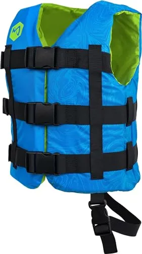 MESLE Schwimmweste Kinder H210 Junior mit Schrittgurt, 25-40 kg, Schwimmhilfe für Mädchen & Jungs, Leichte 50N Auftriebsweste 6-10 Jahre, Prallschutzweste Kind für SUP, Kajak