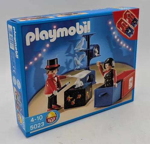 PLAYMOBIL 5023 Zauberer mit Zauberkiste - Zirkus Figurenspielset für kreative Zauberkunst, inklusive Zaubertrick und Zauberstab – ideal für kleine Magier ab 5 Jahren!