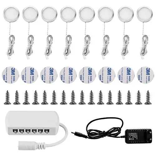 Lightess 8er LED Unterbauleuchte für Küche und Schrankbeleuchtung