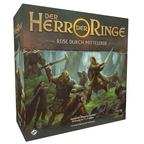 Fantasy Flight Games Der Herr der Ringe: Reise durch Mittelerde - Expertenspiel für 1-5 Spieler, kooperativer Dungeon Crawler mit kostenloser App und spannender Kampagne