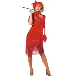 Charleston-Kleid Zora in Rot – Eleganz der 20er Jahre von buttinette