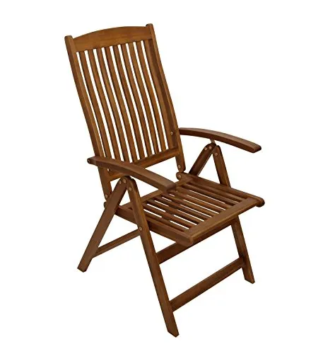 DEGAMO Klappsessel Maracana - 5-Fach verstellbar - Essstühle aus FSC-zertifiziertem Akazienholz, ideal für den Outdoor-Bereich. Der Sessel ist 5-fach verstellbar und bietet höchsten Komfort beim Entspannen.