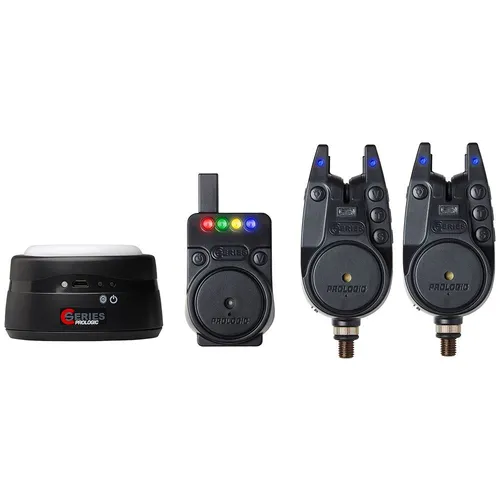 PROLOGIC C-Series Alarm 2+1+1 ALL BLUE - Bissanzeiger Set mit einstellbarer Lautstärke, Tönen und Empfindlichkeit. Nachtlicht und attraktives Design, ideal für Angler mit bis zu 100m Reichweite.