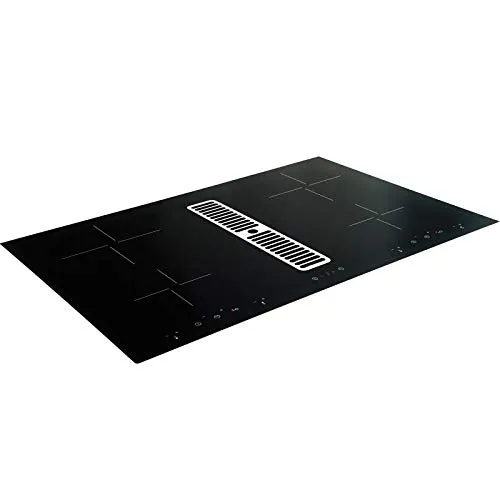 Pyramis Induktionskochfeld ca. 80 cm Abluft-Kochfeldabzug - Kochfeld autark Touch Control Bedienung - 9 Leistungsstufen - 4 Kochzonen mit Brückenfunktion & Topferkennung