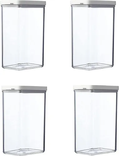 Mepal Vorratsdose Omnia 2000 ml - Nordic White - Vorratsdosen Set in stilvollem Design, luftdicht und aromadicht, ideal für hygienische Aufbewahrung. Praktisch stapelbar und BPA-frei, perfekt für jede Küche.