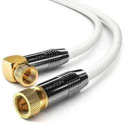 deleyCON deleyCON HDTV SAT Antennenkabel 7,5m Weiß in weiß von deleyCON