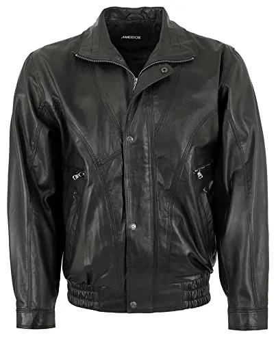 Maddox Lederjacke Holdo - Herren Blouson aus Lammnappa - Funktionsjacke aus 100% hochwertigem Lammnappa, mit praktischen Reißverschlusstaschen und bequemer Passform für optimalen Tragekomfort.
