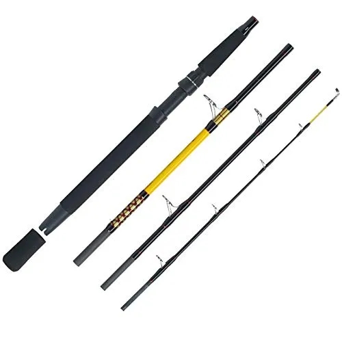 WFT Never Crack Fjordspin Travel 4tlg. 100-400g 2,10m - Angelruten für anspruchsvolle Angler, 4-teilig und kompakt mit einer Transportlänge von nur 0,59m, ideal für Reisen.