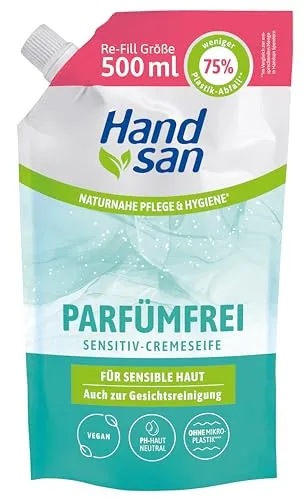 Handsan Cremeseife parfümfrei Nachfüllbeutel 500ml von Hand san