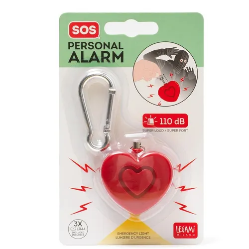 LEGAMI PERSÖNLICHER SICHERHEITSALARM MIT LED LICHT SOS  PERSONAL ALARM NEU OVP