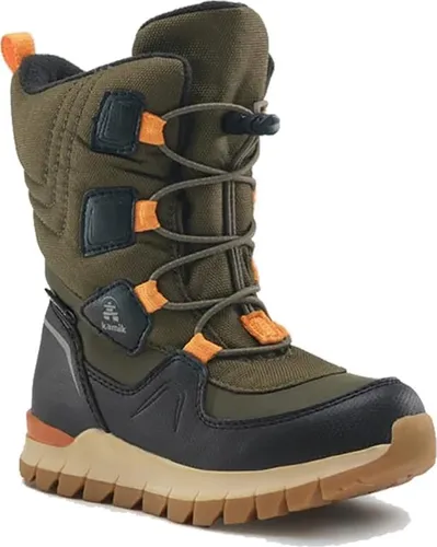 Kamik Bouncer2 Kinder Stiefel, Größe: 38 EU - Winterstiefel für Kinder mit wasserdichtem Nylon und Kunstleder, warmem Fleecefutter und rutschfester Sohle – ideal für Schneespaß und Sicherheit beim Spielen im Freien.