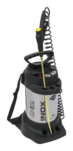 Mesto Hochdrucksprühgerät 5 Liter Inox Edelstahl - Hochwertiges Sprühgerät aus Edelstahl mit 5 Litern Fassungsvermögen, ideal für die professionelle Anwendung und besonders langlebig.