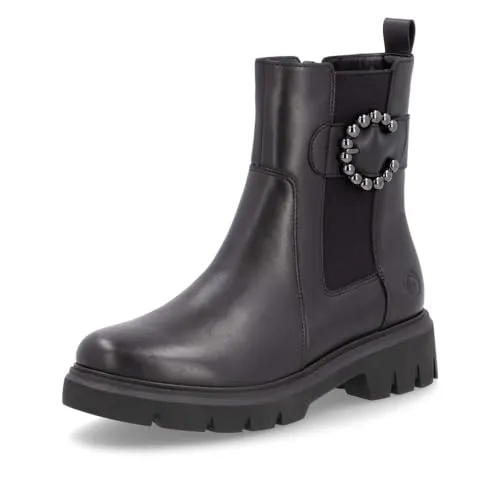 Remonte Damen Chelsea Boots D1W74 - Stiefeletten in Schwarz, mit herausnehmbarer Innensohle und optimaler Bequemlichkeit für den ganzen Tag