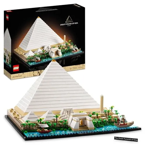 LEGO 21058 Architecture Cheops-Pyramide - Bauspielzeugset für Erwachsene, entdeck die Große Pyramide von Gizeh mit historischen Details und kreativen Bastelmöglichkeiten.