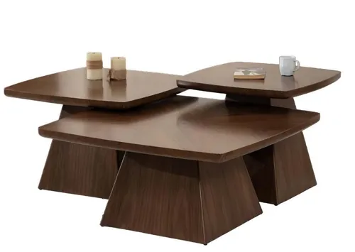 Set 3x Couchtische – Stilvolle Designer Kaffeetische für Ihr Wohnzimmer - Elegantes Couchtisch-Set aus MDF in modernem Design. Ideal für stilvolle Wohnzimmergestaltung. Maße: 80x70x40 cm, 60x55x45 cm, 45x40x50 cm. Inklusive 2 Jahre Herstellergarantie.