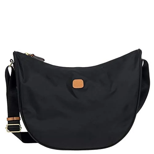 Bric's X-Bag Shoulderbag M Black - Damen-Schultertaschen mit geräumigem Hauptfach für eine ordentliche Aufbewahrung. Vielseitig nutzbar als Umhängetasche dank praktischem Schulterriemen. Maße: 38 x 28 x 9,5 cm.