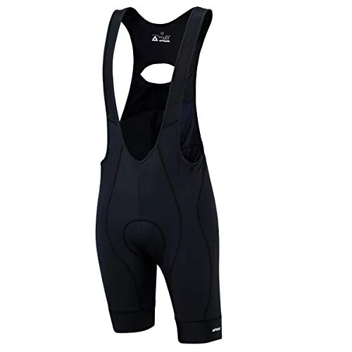 Airtracks Herren Fahrradhose Kurz Trägerhose Comfort Line BIB - Schwarz - L - Radsport-Trägerhose für Herren mit 3D Coolmax Polsterung, atmungsaktiv und ideal für mittellange bis lange Ausfahrten. Höchster Komfort dank aerodynamischer Passform und antibakteriellem Sitzpolster.